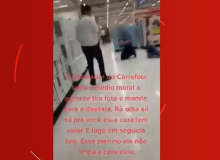 Vendedor do Carrefour é humilhado por gerente enquanto limpa chão de joelhos em MS