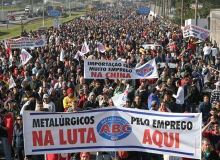 Metalúrgicos aquecem motores para greve geral