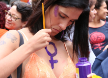 Dia Internacional da mulher, manifestação na Av. Paulista, São Paulo - SP. 8 de março de 2018. Foto: © Roberto Parizotti