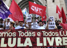 Ato "lula livre" concentração na pç da Sé e passeata até a pç da República; onde teve um ato cultural. São Paulo. SP.