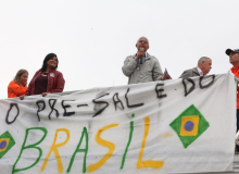 Ato contra o golpe na refinaria de capuava, Mauá/SP